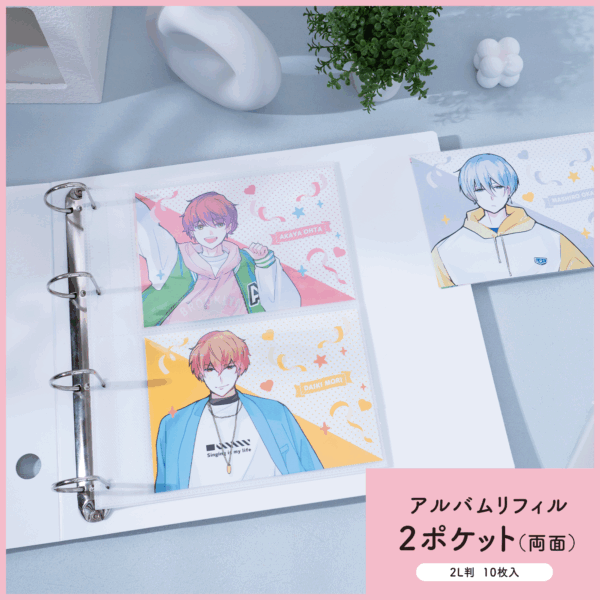 2L判写真を見開き4枚収納「イレール アルバムリフィル 2ポケット（両面） 2L判」