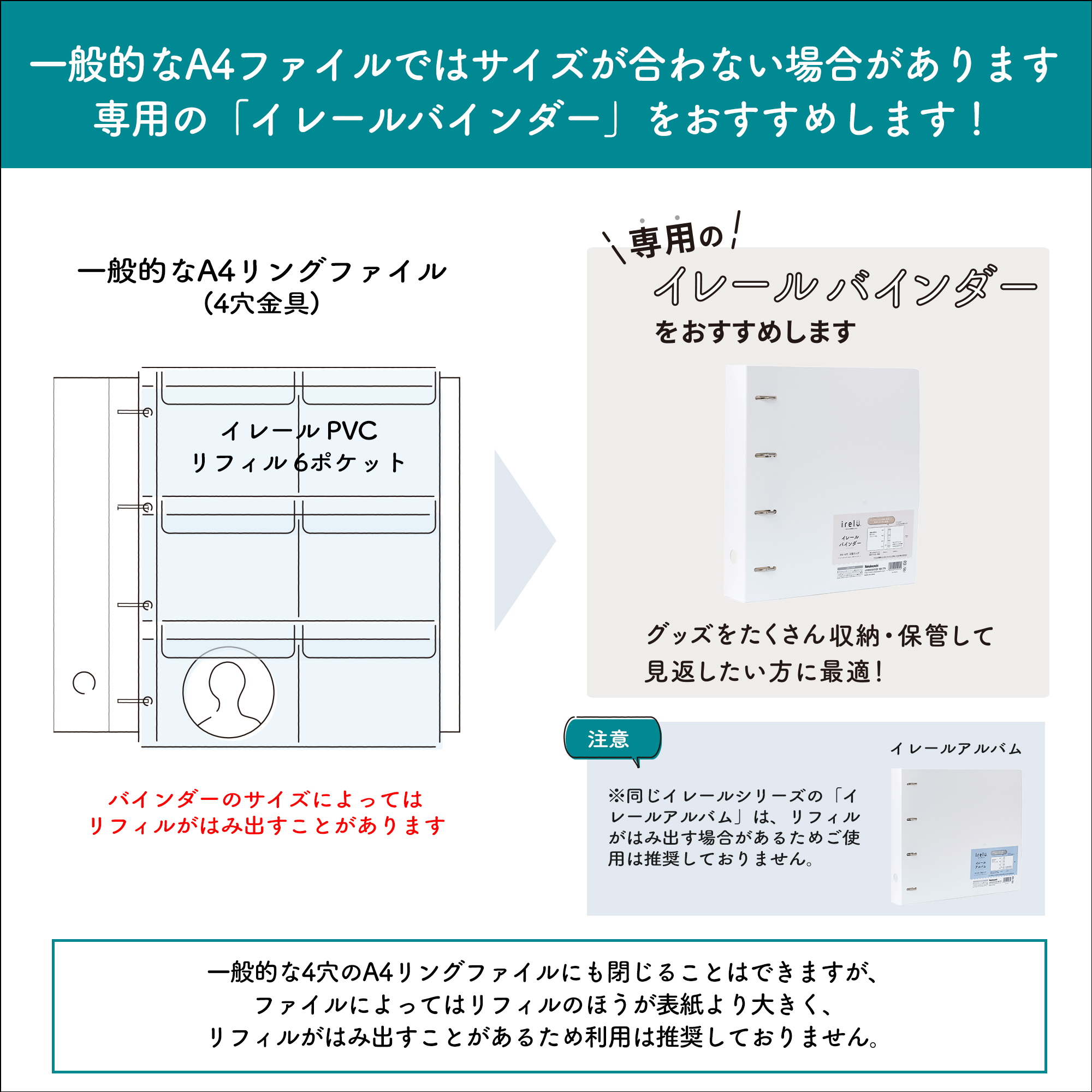 イレール PVCリフィル 6ポケット