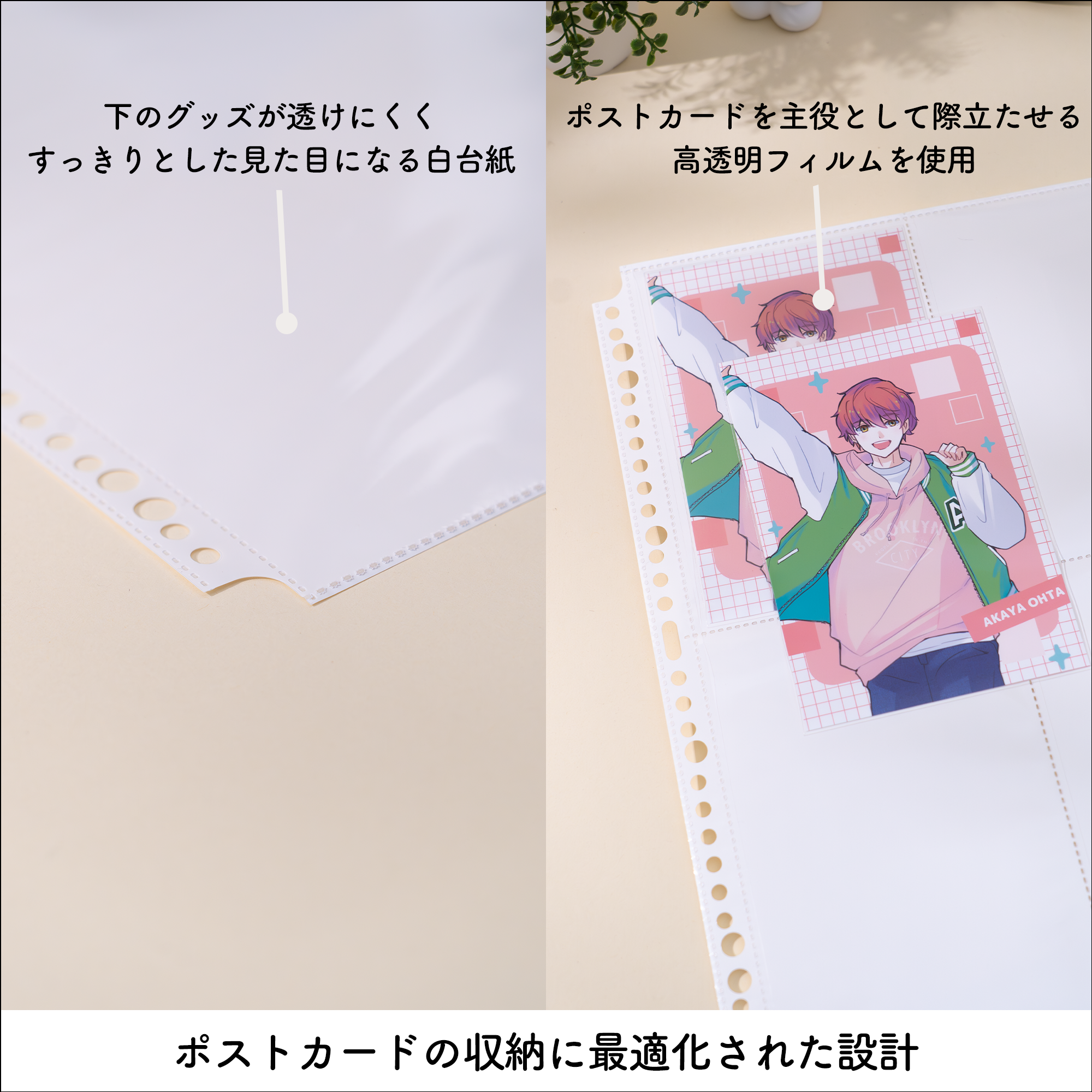 イレールバインダーリフィル 4ポケット(両面)ポストカード用