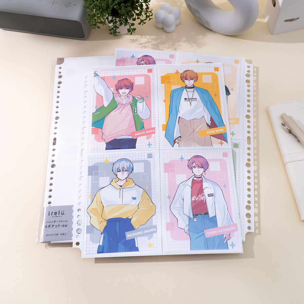 イレールバインダーリフィル 4ポケット(両面)ポストカード用
